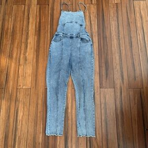 Celebrity Fashion The Hera Collection Jean Denim Overall Blue Acid Wash Size L